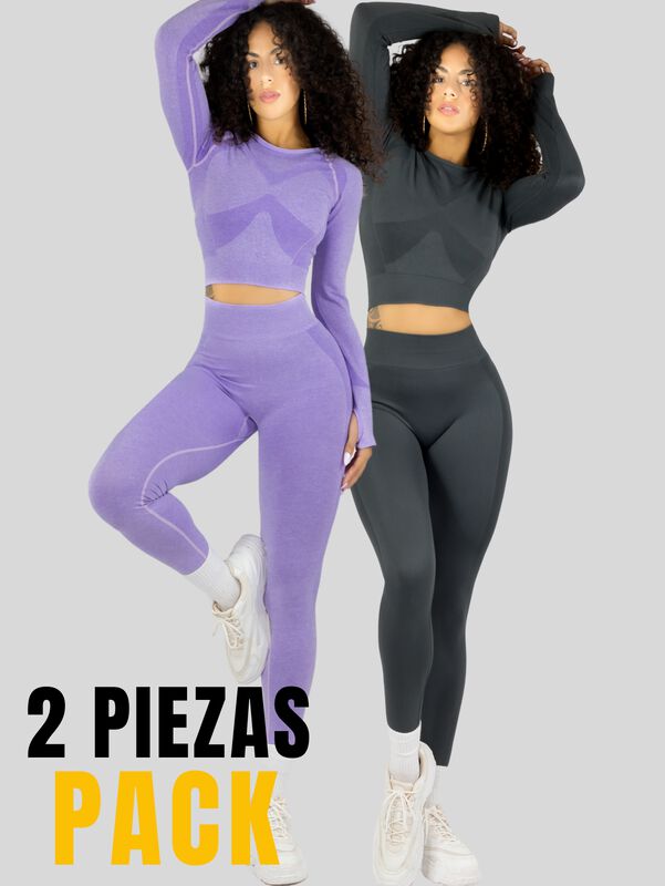 Pack De 2 Conjuntos De Yoga Mujer Ropa Deportiv... image number null