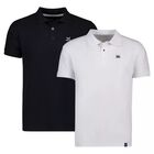 Negro y Blanco Polo Clasica De Hombre Manga Corta Algodon Modelo Bark 2pz
