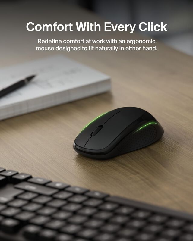 Combo De Teclado Y Rat&oacute;n Inal&aacute;mbrico Belkin Usb... image number null