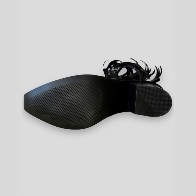 BOTA COWBOY MALABIS BOT-1014 NEGRA DECORADA AL ... image number null