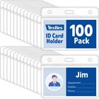 Porta Credenciales Yesbes Pack De 100 Impermeable 9 Cm X 6 Cm