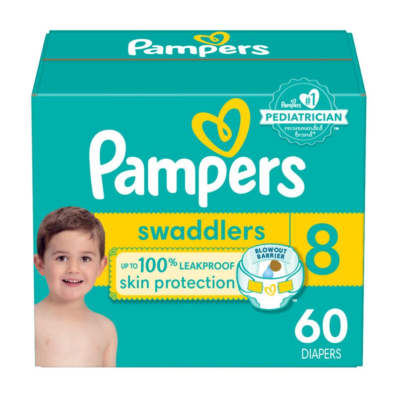 Pa&ntilde;ales Pampers, Tama&ntilde;o 8, Ultrasuaves, 60 Unid... image number null