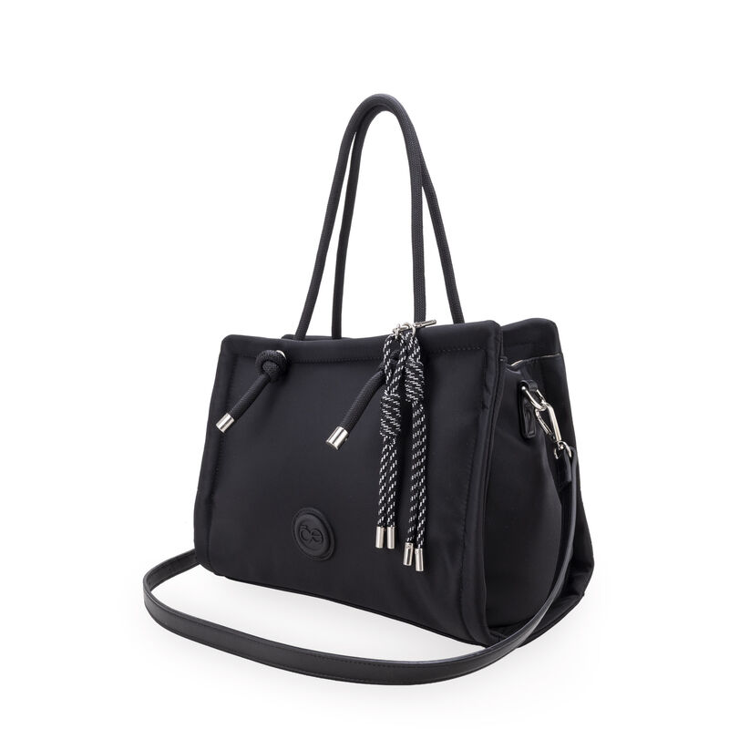 Bolsa Tote Mediana Acolchonada Color Negro image number null