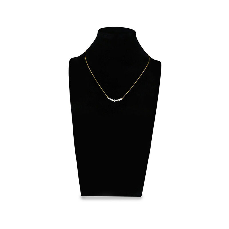 Gargantilla De Oro Amarillo 14k Con Zirconias (... image number null