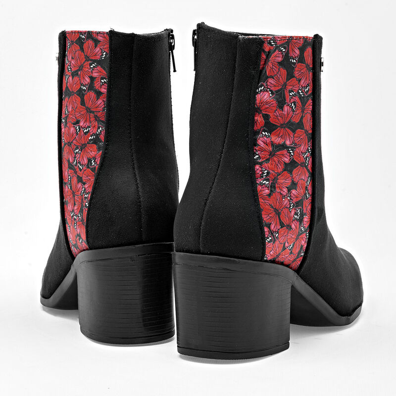 Mora Tierra Bot&iacute;n para mujer negro rojo image number null