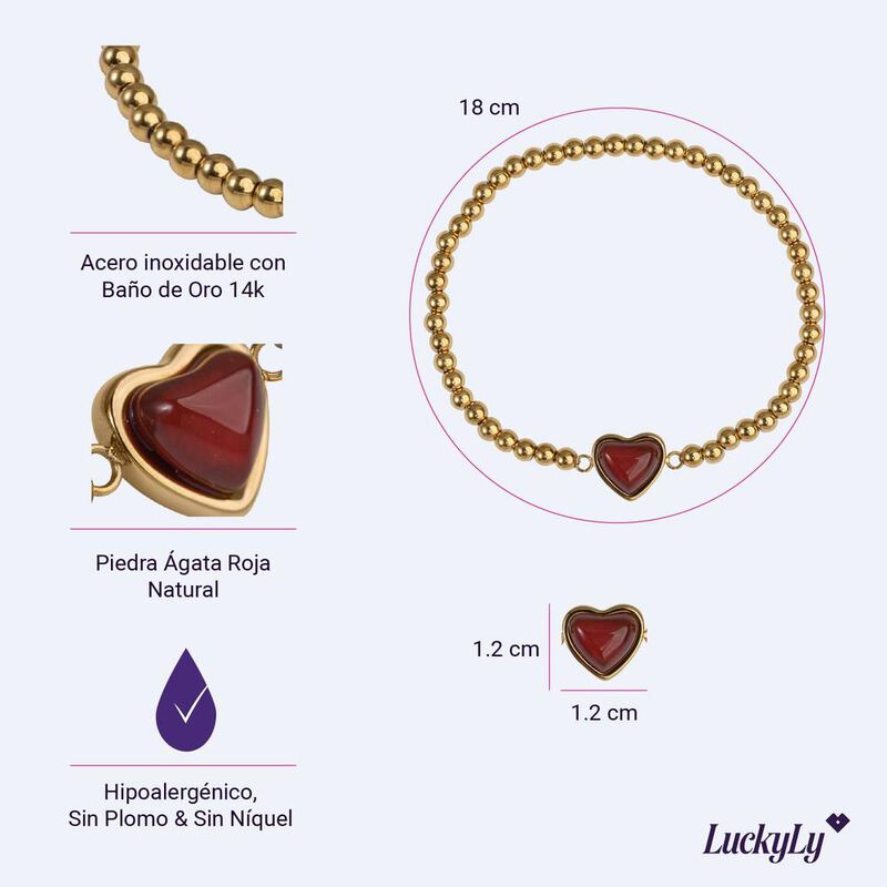 Pulsera LuckyLy Nadia Turquesa o Rosa o Amatist... image number null