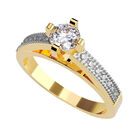 Anillo de Compromiso en Oro Amarillo 10K con Circonia -  Talla:4.5/ M364-10Y-CZ-45