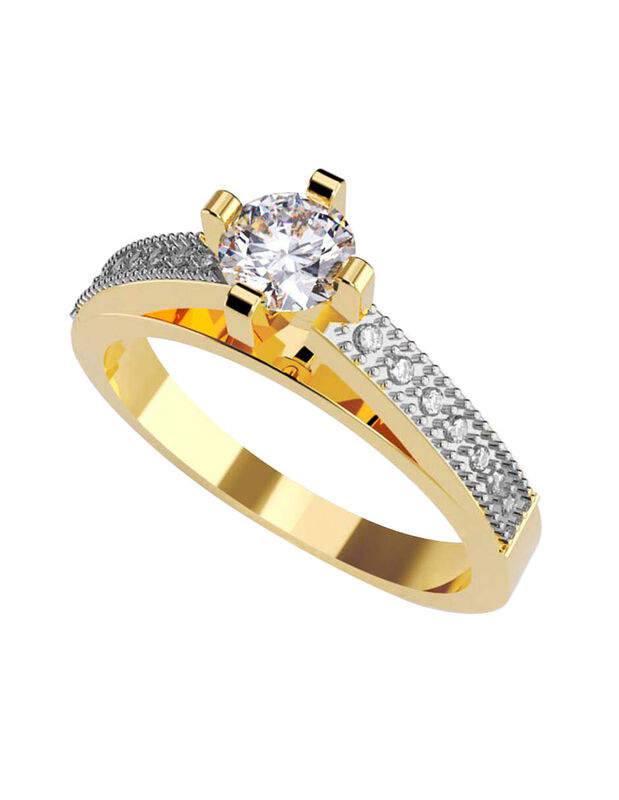 Anillo de Compromiso de 14K con Diamante de Lab... image number null