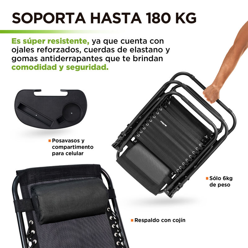 Silla Plegable Portátil Antigravity Hikeo image number null