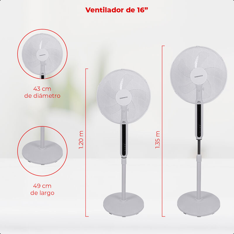 Ventilador DAEWOO 16 pulgadas control remoto y ... image number null
