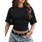 Camiseta Sampeel Cuello Redondo Manga Corta Negra