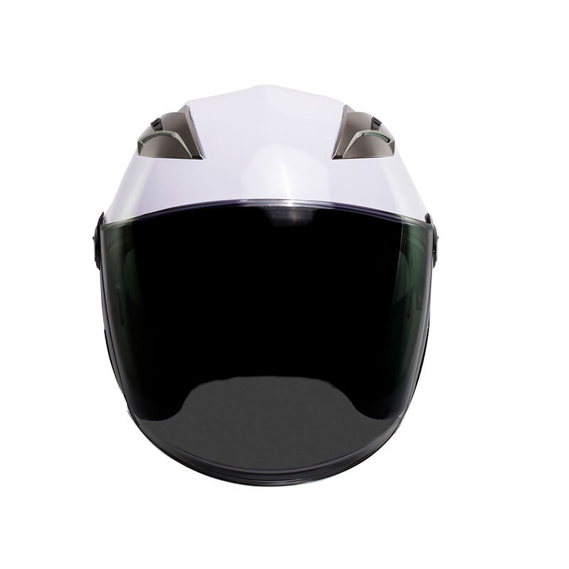 Casco Para Moto Edge Jaguar S&oacute;lido Blanco Certi... image number null