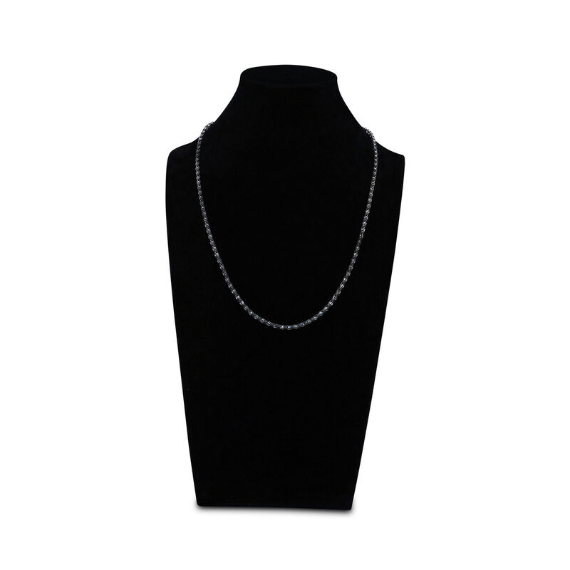 Cadena Plata Gris 925 Con Piedras De Color image number null
