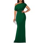 Vestido Largo Formal Verde Off-shoulder Ymduch
