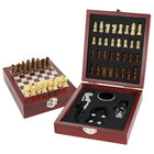 Set Para Vino Con Tablero Ajedrez De Madera Aquila