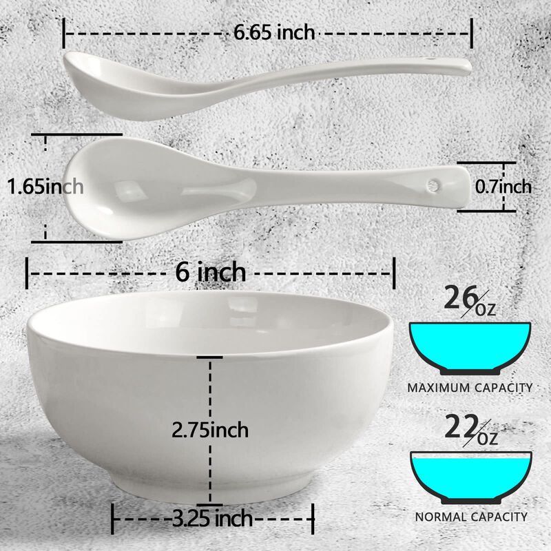 Juego De 4 Cuencos Para Sopa Artena 26 oz (740 ... image number null