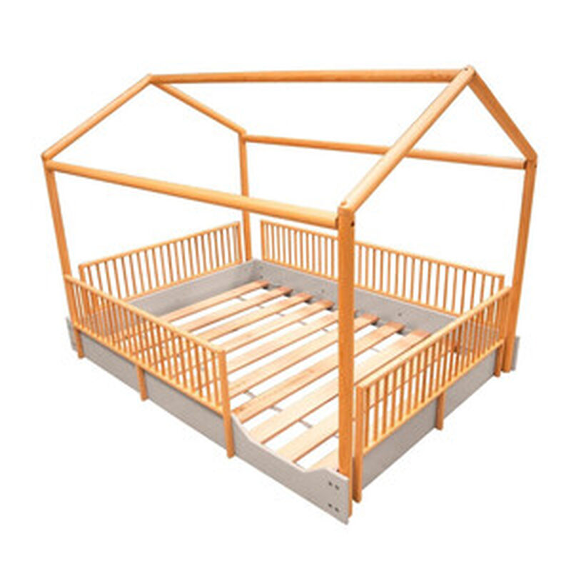 Matrimonial - Cama Casa Montessori de Madera Du... image number null