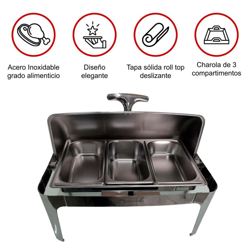 Chafer Hotelera tercio acero inoxidable Shorbul... image number null