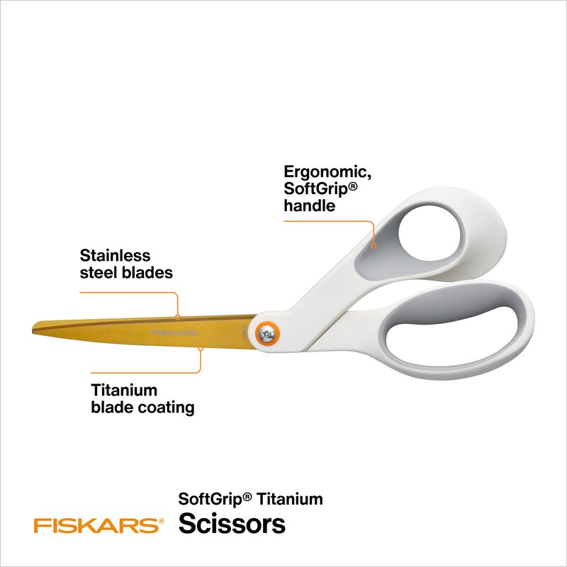 Tijeras Fiskars 20 cm Softgrip Con Hojas De Tit... image number null