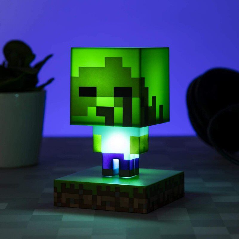 L&aacute;mpara &iacute;cono de zombi de Minecraft image number null