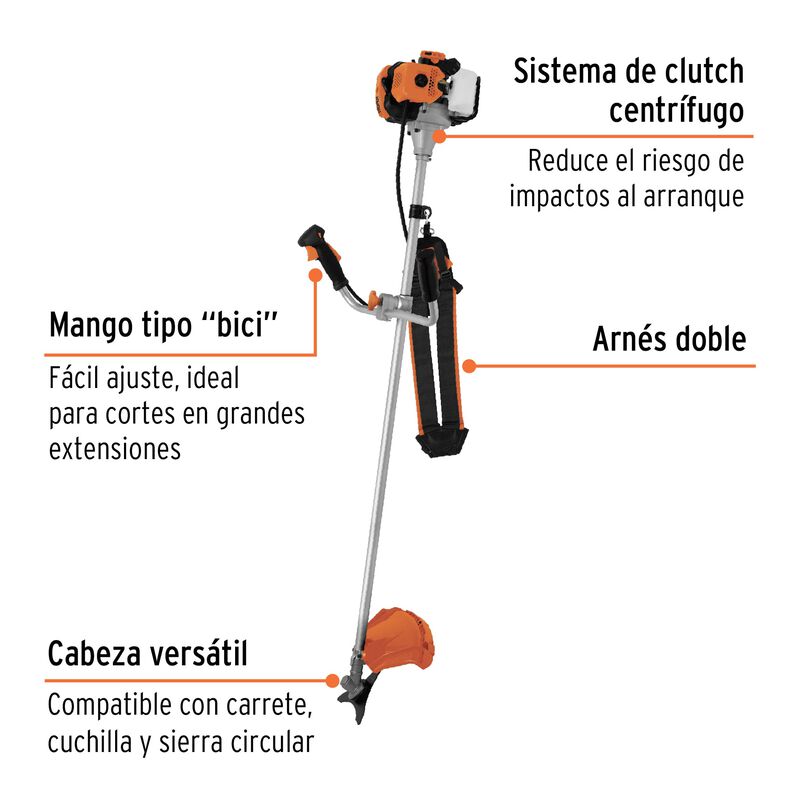 Desmalezadora A Gasolina 52 Cc Mango 'Bici' 18'... image number null