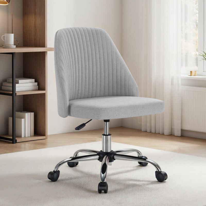 Silla De Escritorio Simple Deluxe Sin Brazos Gr... image number null