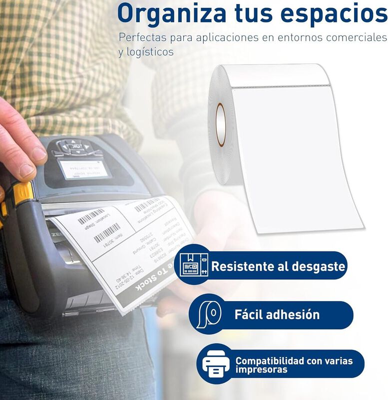 Rollo de Etiqueta Plástica Blanca Bluelander image number null