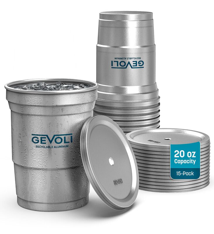 Vaso De Bebida Gevoli 591 ml Pack De 15 Alumini... image number null