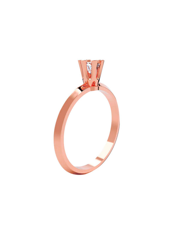 Anillo de Compromiso de 14K con Circonia Talla ... image number null