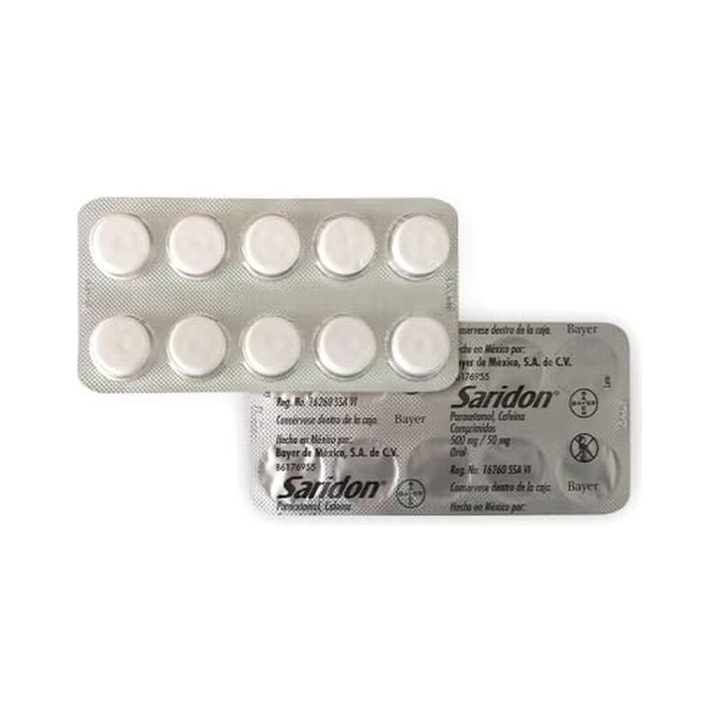 Saridon Paracetamol Y Cafe&iacute;na 100 Comprimidos image number null