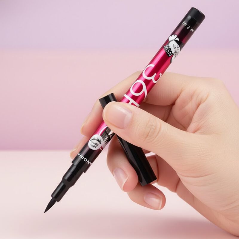 Lote 12 Delineadores Negro Indeleble Plum&oacute;n 36 ... image number null