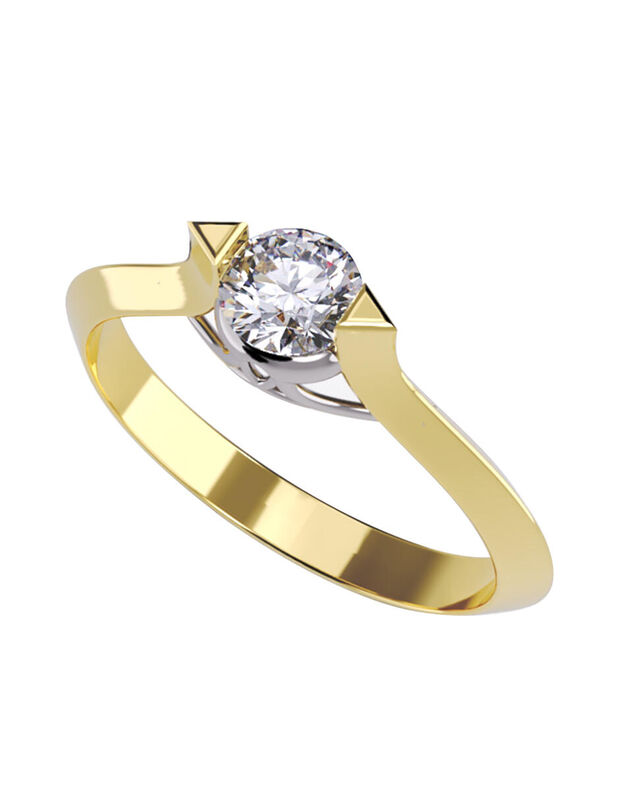 Anillo de Compromiso de 10K con Circonia Talla ... image number null