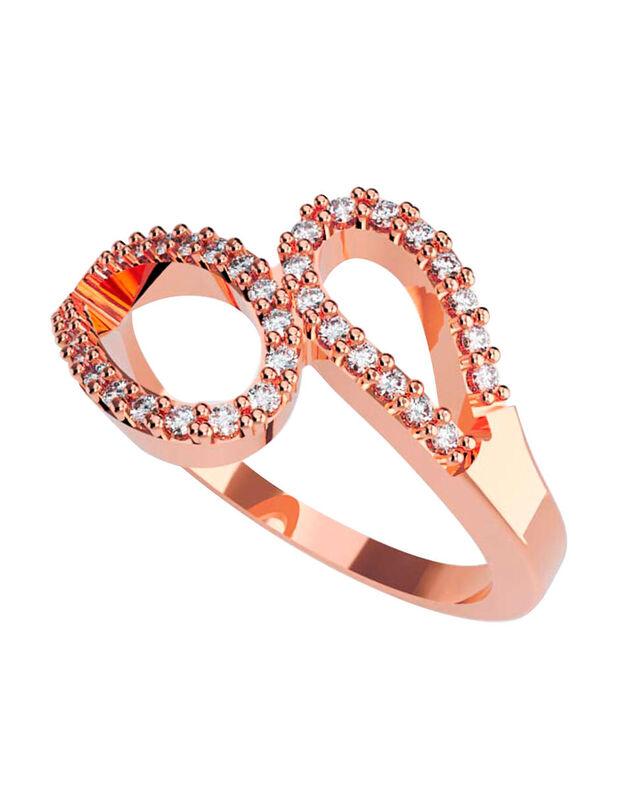 Anillo de Compromiso en Oro de 14K con Circonia... image number null