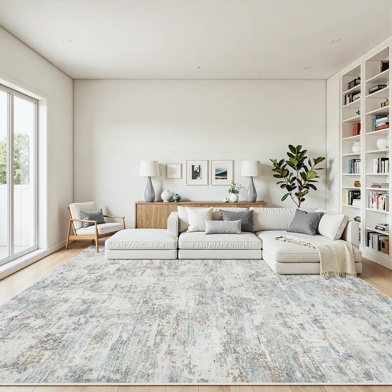 Alfombra Yidanamy Gris Lavable 274 &times; 366 cm Abs... image number null
