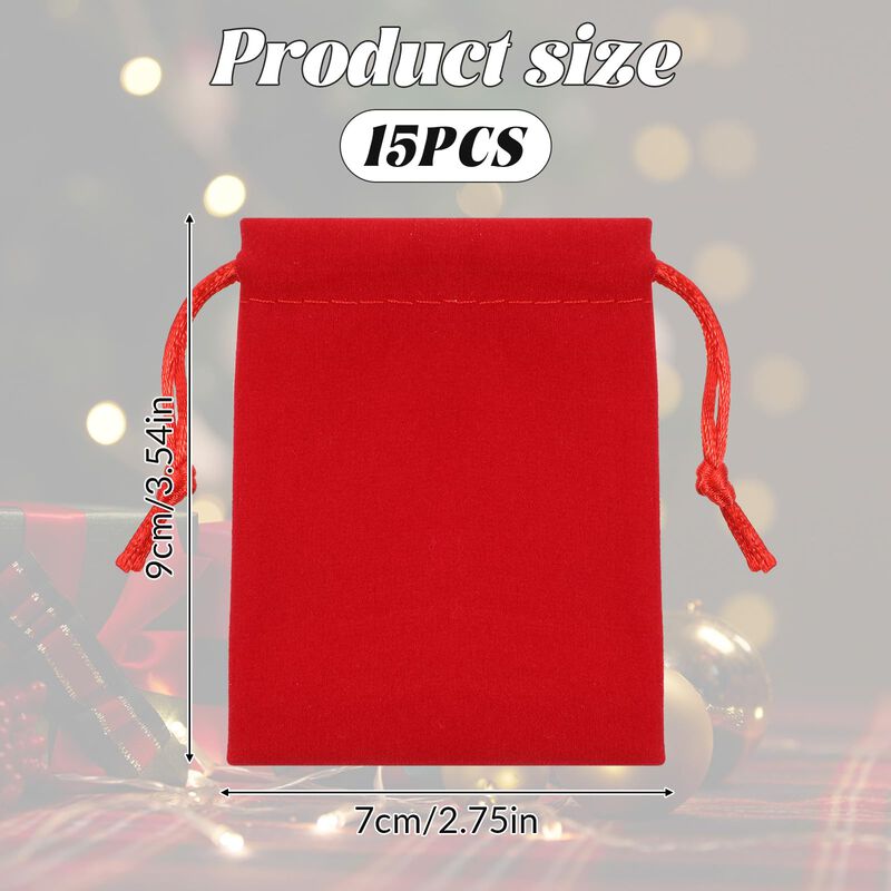 Bolsas Con Cord&oacute;n De Terciopelo Rojo Exircy &ndash; 1... image number null