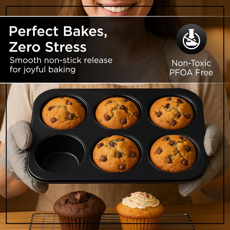 Molde Para Muffins Wrenbury De 6 Cavidades, Jue... image number null