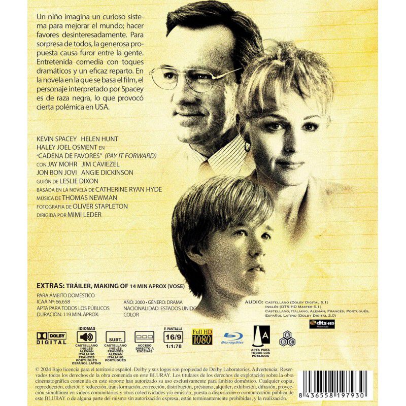 Cadena De Favores [blu-ray.] (2000) Pay It Forw... image number null