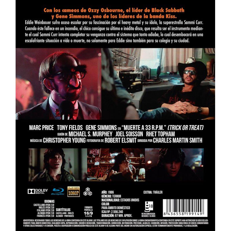 Muerte A 33 R.p.m. [blu-ray] (1986) Truco O Tra... image number null