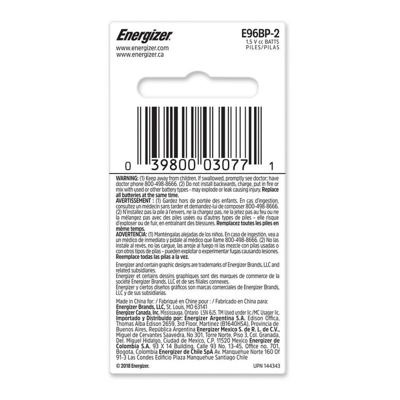 Pila Energizer Alcalina AAA E96 Con 2 Piezas image number null