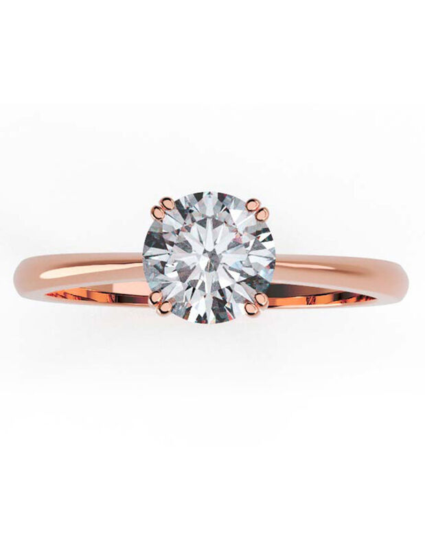 Anillo de Compromiso de 14K con Diamante de Lab... image number null