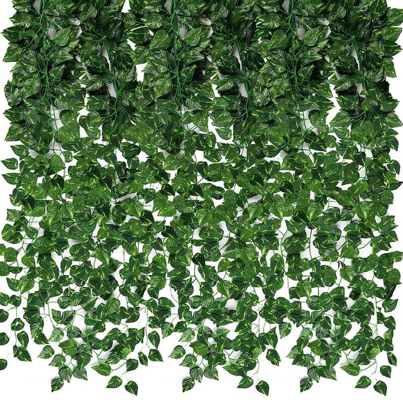Guirnalda Artificial De Hiedra Verde Cewor, Paq... image number null