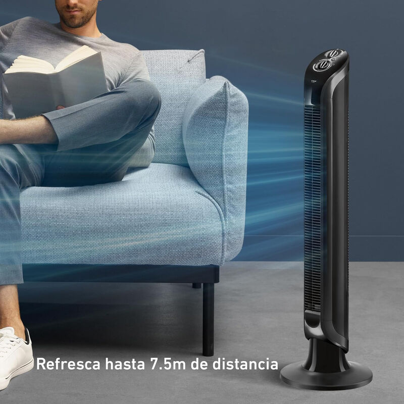 Ventilador Torre Mecanico T-FAL ,180° de Oscila... image number null