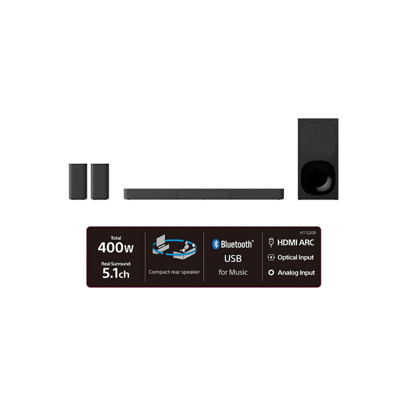 Barra De Sonido Sony Ht S20R Bluetooth 5.1 Cana... image number null