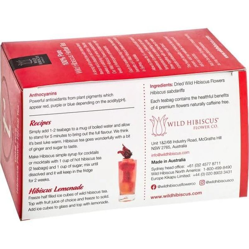 T&eacute; Wild Hibiscus 31 g 20 Unidades - Paquete De ... image number null