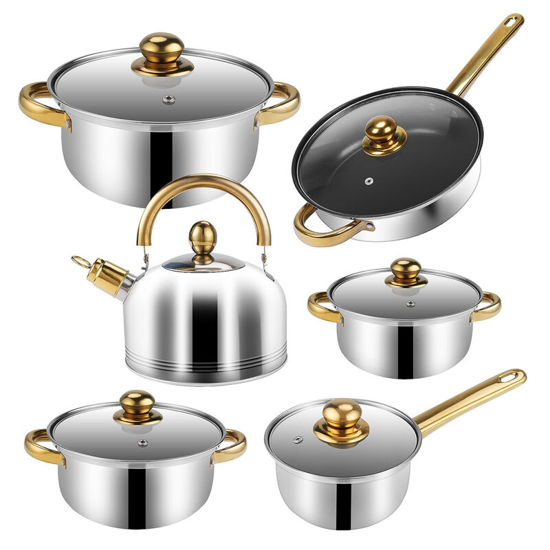 Batería de Cocina 12 Pzs Acero Inox Michigan Aq... image number null