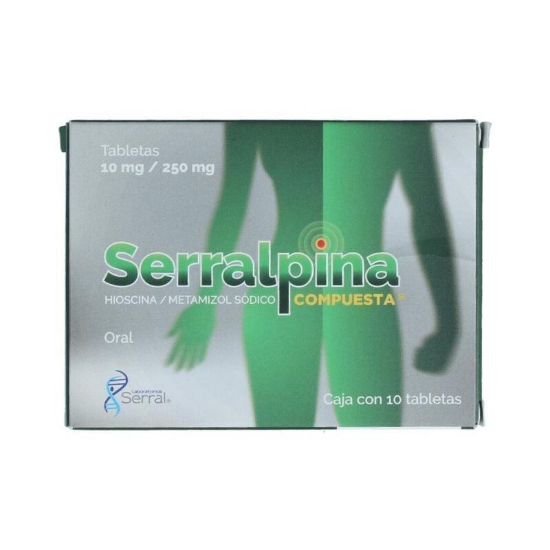 Serralpina 10/250mg caja con 10 tabletas image number null