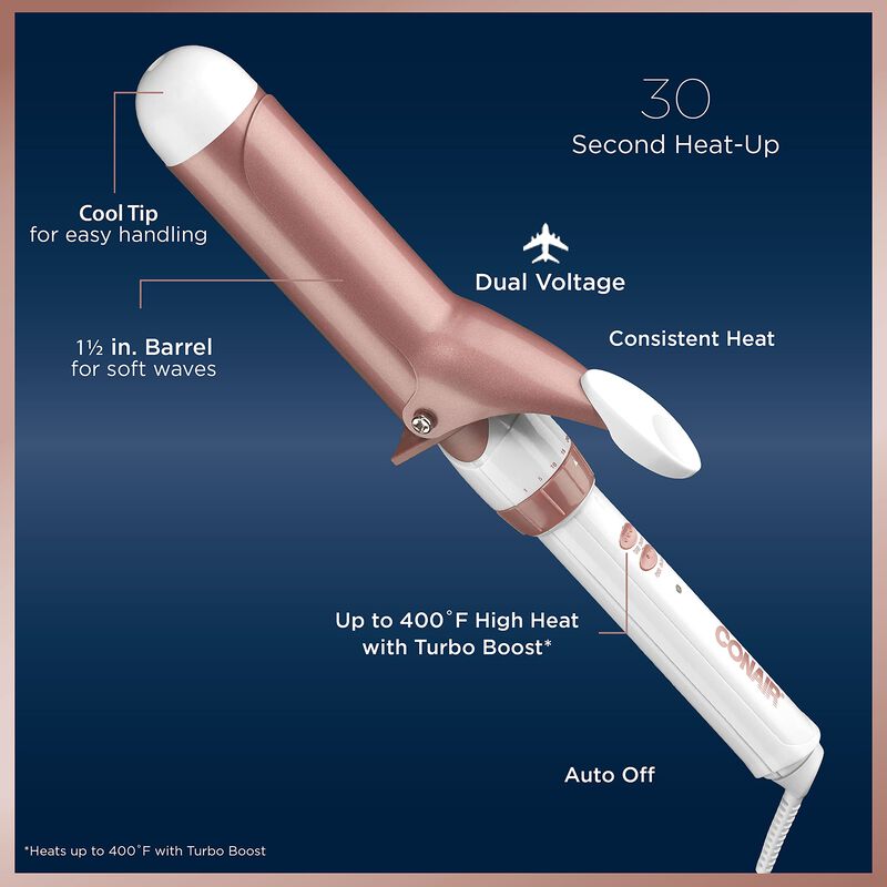Curling Iron Conair, Doble Barril De Cer&aacute;mica D... image number null