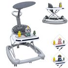 Andadera para Beb&eacute; Mecedora Dino Musical Bast&oacute;n Dirigible Alturas Ajustables Plegable Tapete Brincol&iacute;n - Gris