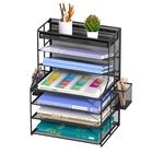 Organizador De Archivos Handimp De 7 Niveles, 32 cm, Negro, Metal