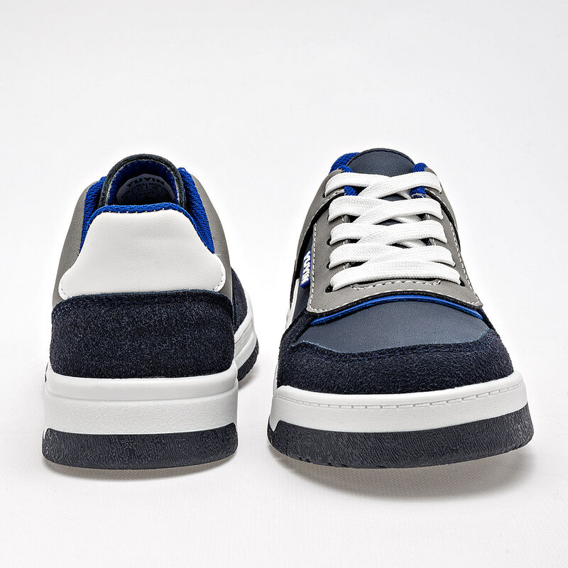 Yuyin Tenis urbano para ni&ntilde;o marino gris blanco image number null